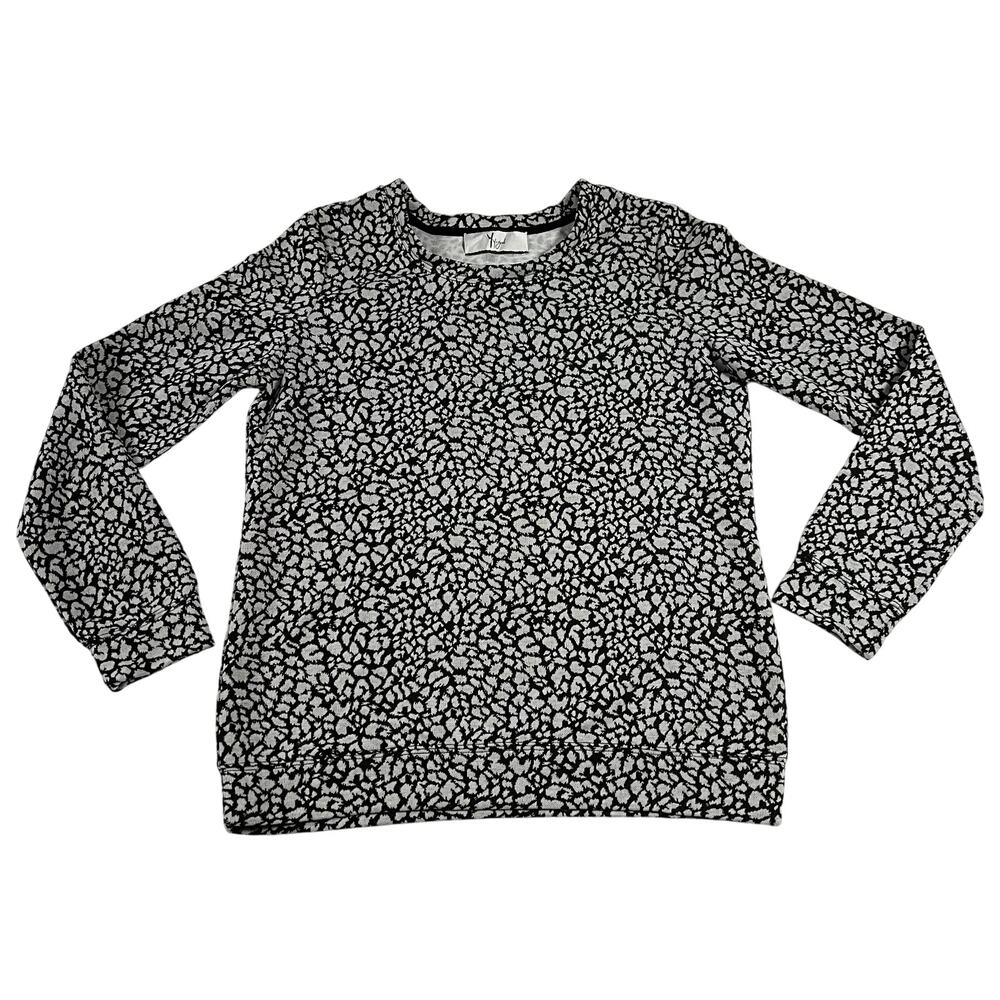 YYigal Crewneck Leopard Sweatshirt Size S Casual Animal Y2K Layers Maximalist